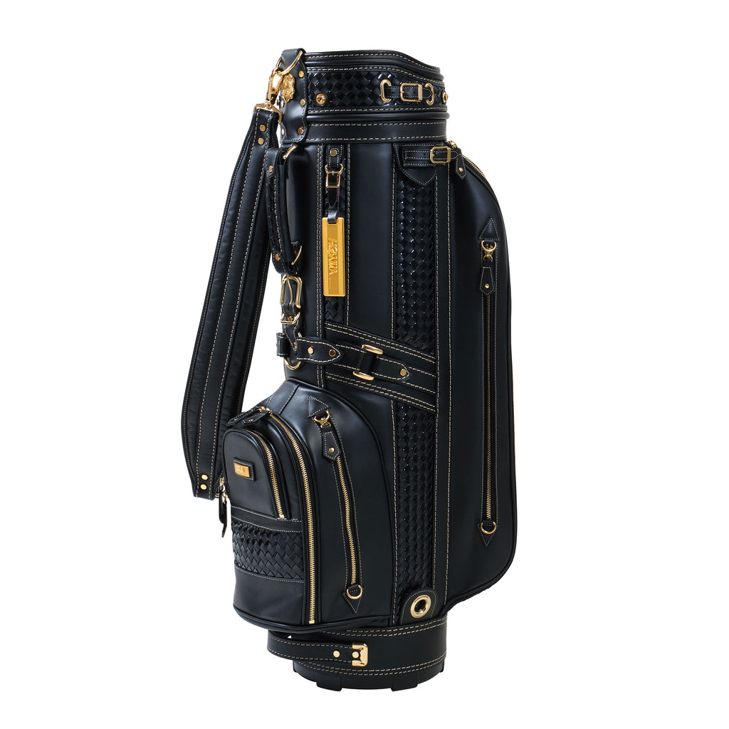 Iconic Leather Premium Cart Bag, Black 9" CB12104